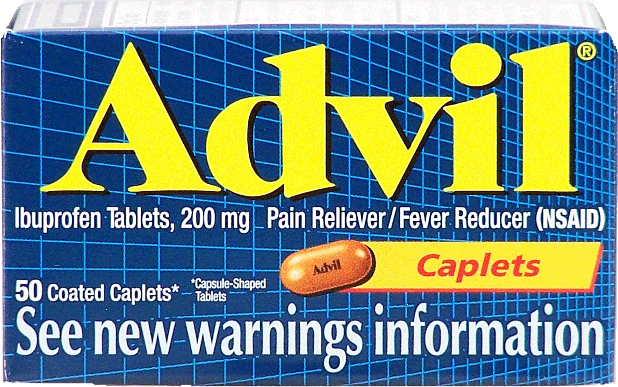 Advil&nbsp;&nbsp;pain reliever/fever reducer, ibuprofen caplets, 200 mg Full-Size Picture